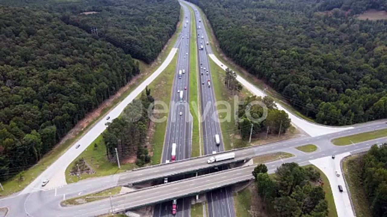Cars and trucks moving on the highway