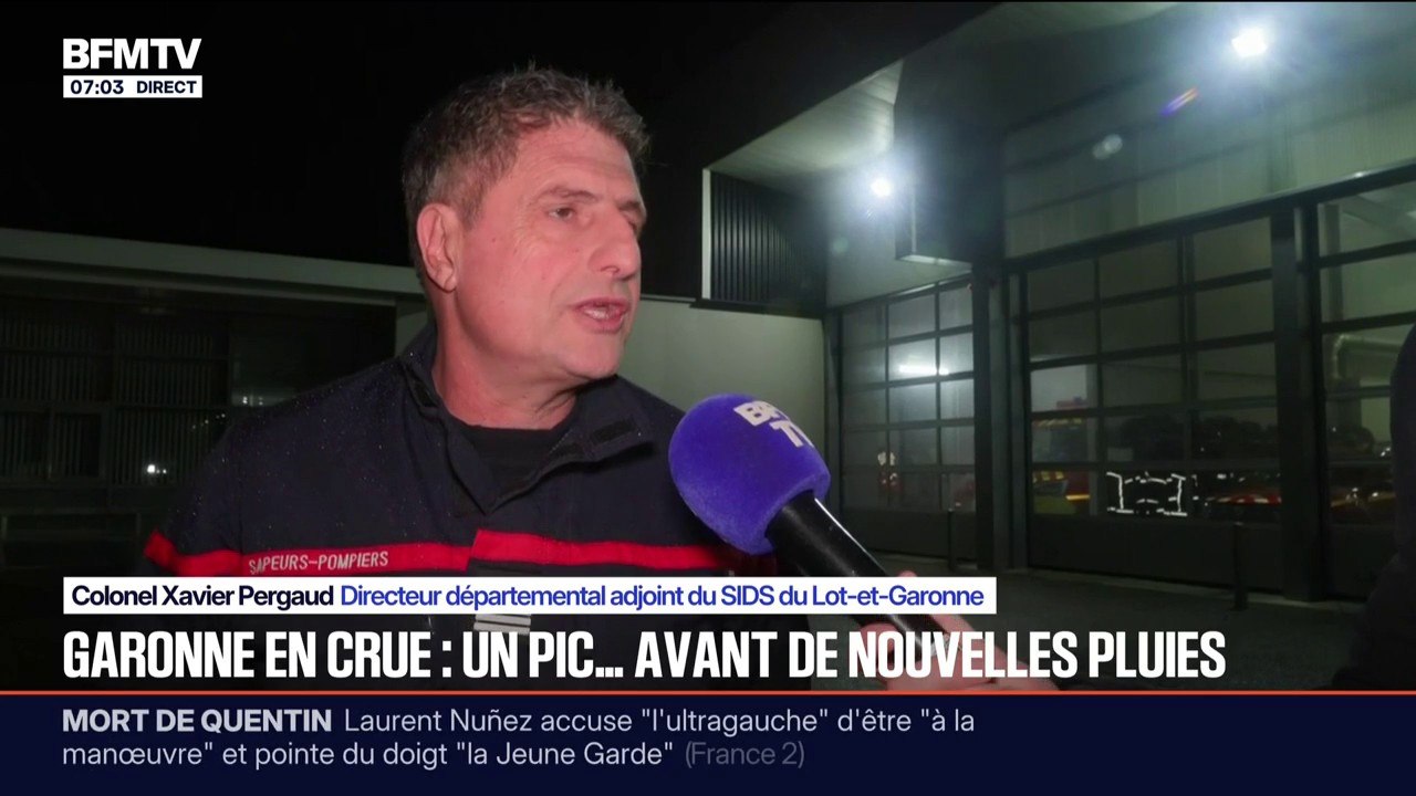 Crues en Lot-et-Garonne: "On s'attend à une remontée des eaux assez rapidement", explique le colonel Xavier Pergaud