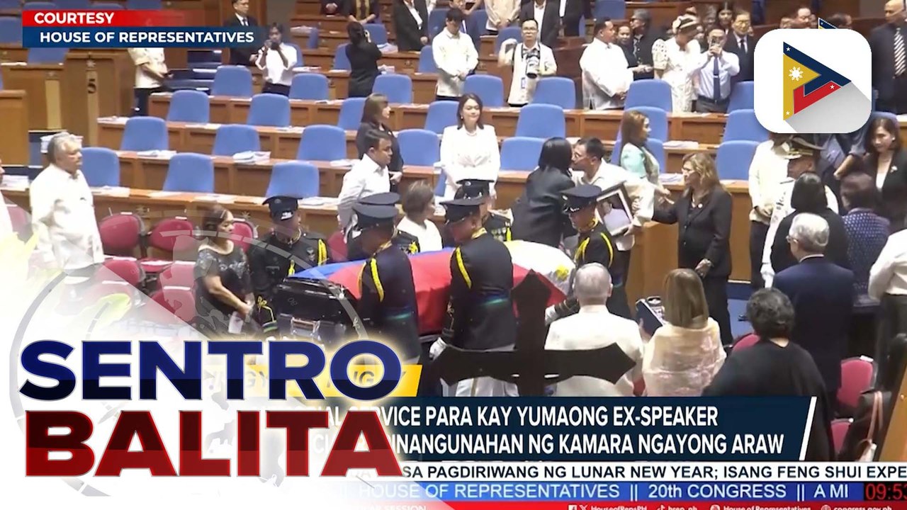 Memorial service, idinaos ng Kamara para kay yumaong dating House Speaker Jose De Venecia Jr. |  ulat ni Vel Custodio