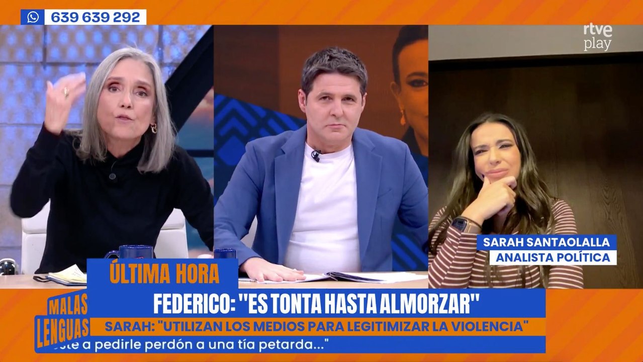 Una tertuliana trolea magistralmente en TVE a Sarah Santaolalla a cuenta del "mitad tonta, mitad tetas"