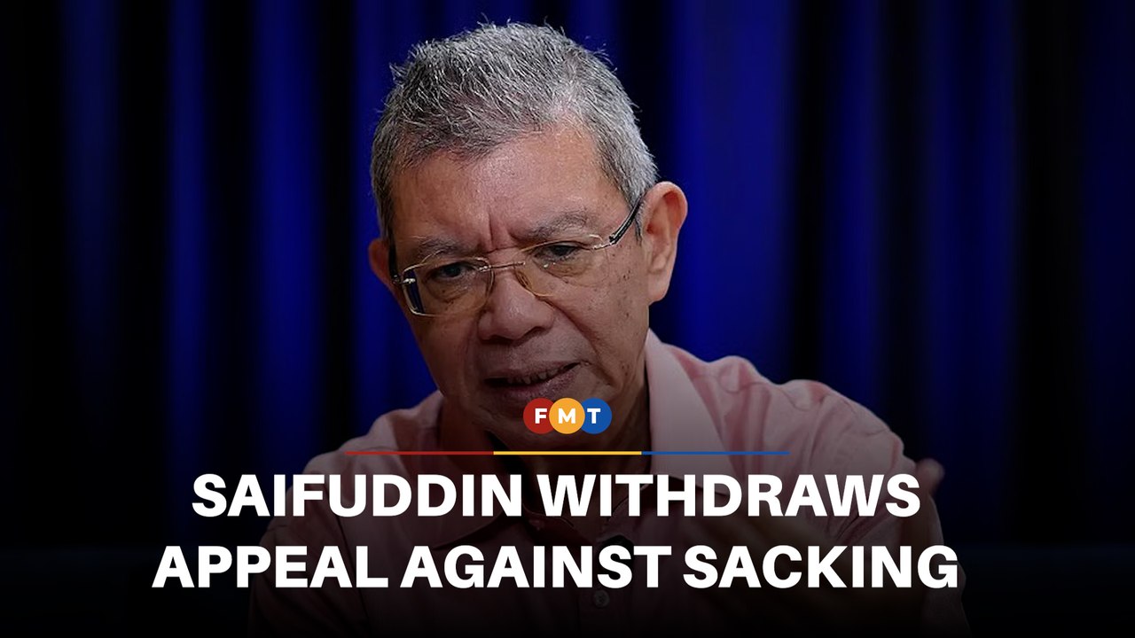 Now, Saifuddin withdraws appeal against sacking