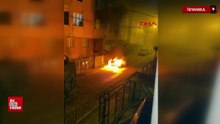 İstanbul Avcılar’da otomobil yangınına pet şişeyle müdahale