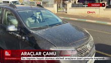 Tekirdağ’da araçlar çamurla kaplandı