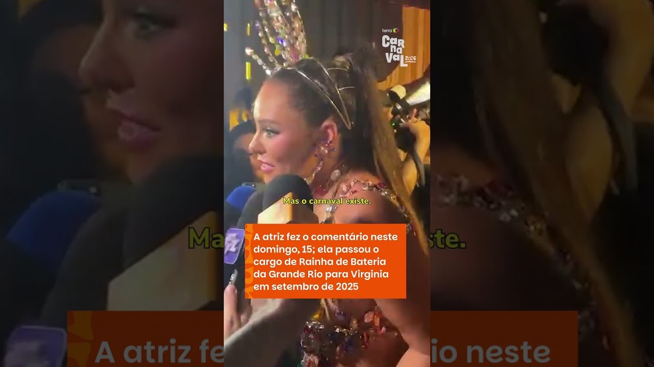 Paolla Oliveira fala sobre não ser mais Rainha de Bateria: 'Carinho gigante por esse posto' #shorts