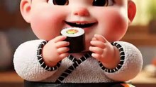 دنیا کا سب سے کیوٹ سوشی بیبی 😱 Pixar Style#CuteBaby #SushiBaby #ViralVideo #3DBaby #PixarStyle #BabyVideo #Cute