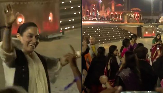 Tamannaah Bhatia, Sara Arjun Attend Mahashivratri 2026 Celebrations at Isha Yoga Centre