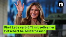 Melania Trump: First Lady verblüfft mit seltsamer Botschaft bei Militärbesuch