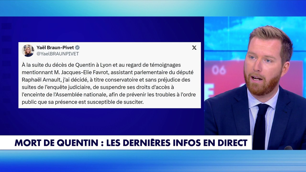 L'assistant parlementaire du député LFI Raphaël Arnault suspendu