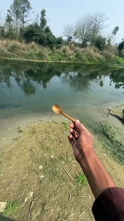 day -1.  i started new challenge every day i dig 1 spoon for every followers until i have river empty on my river___daily _challange _spoon _trneding _river(