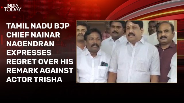 Tamil Nadu BJP chief Nainar Nagendran apologises for comments on actor Trisha