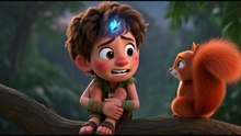 Parachute Breaks Mid-Air! Boy's Fearful Survival in Jungle + Unexpected Friend | Emotional Animation