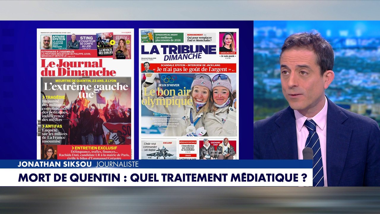Jonathan Siksou : «Je suis un peu choqué de voir cette différence de Une»