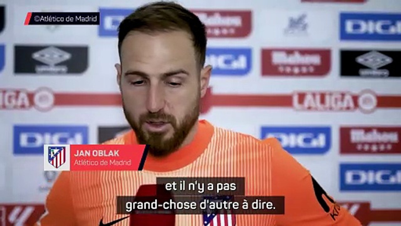 Oblak "déçu, en colère et frustré" après la gifle reçue contre le Rayo Vallecano