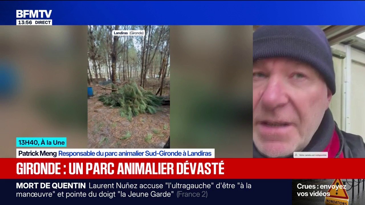 Parc animalier de Landiras: "On est loin de la reconstruction", explique le responsable du parc animalier Sud-Gironde