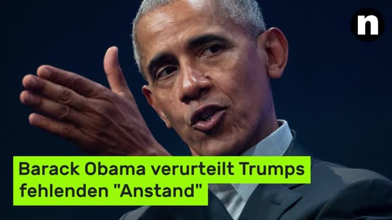 Rassistisches Video: Schweigen gebrochen - Barack Obama verurteilt Trumps fehlenden 'Anstand'