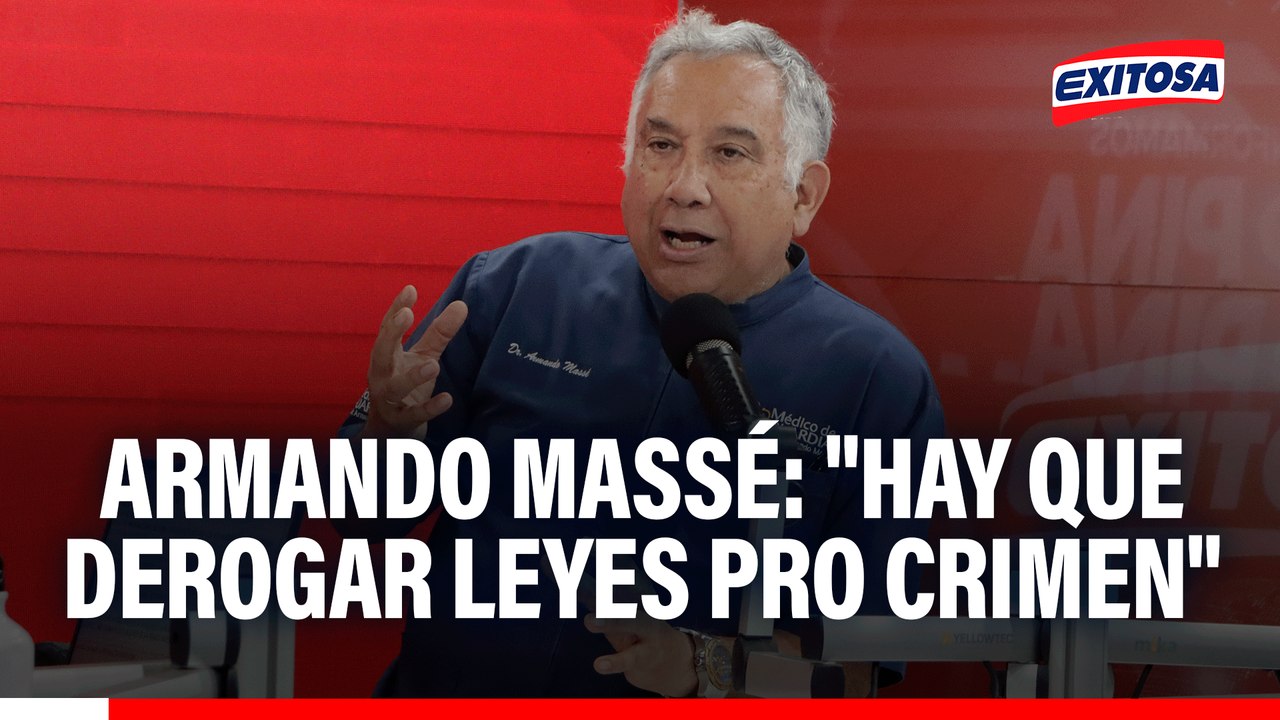 Armando Massé expresa su rechazo a las leyes "pro crimen": "Hay que derogarlas"