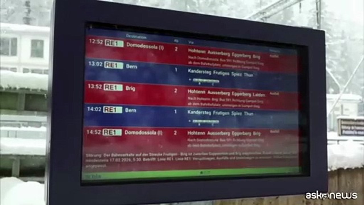 Svizzera, deraglia treno: 5 feriti. La polizia: si pensa a una valanga