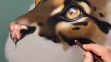 Hyper-Realistic Wildlife Art: Clouded Leopard Time-Lapse
