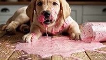 Puppy_Splashing_in_Milkshake