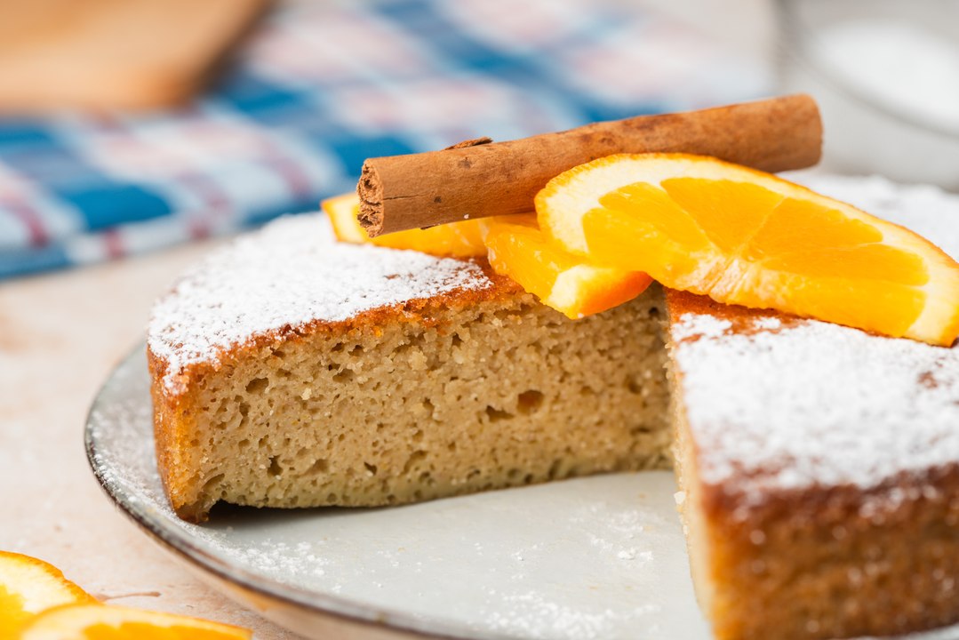 Bizcocho de naranja sin gluten ni azúcar