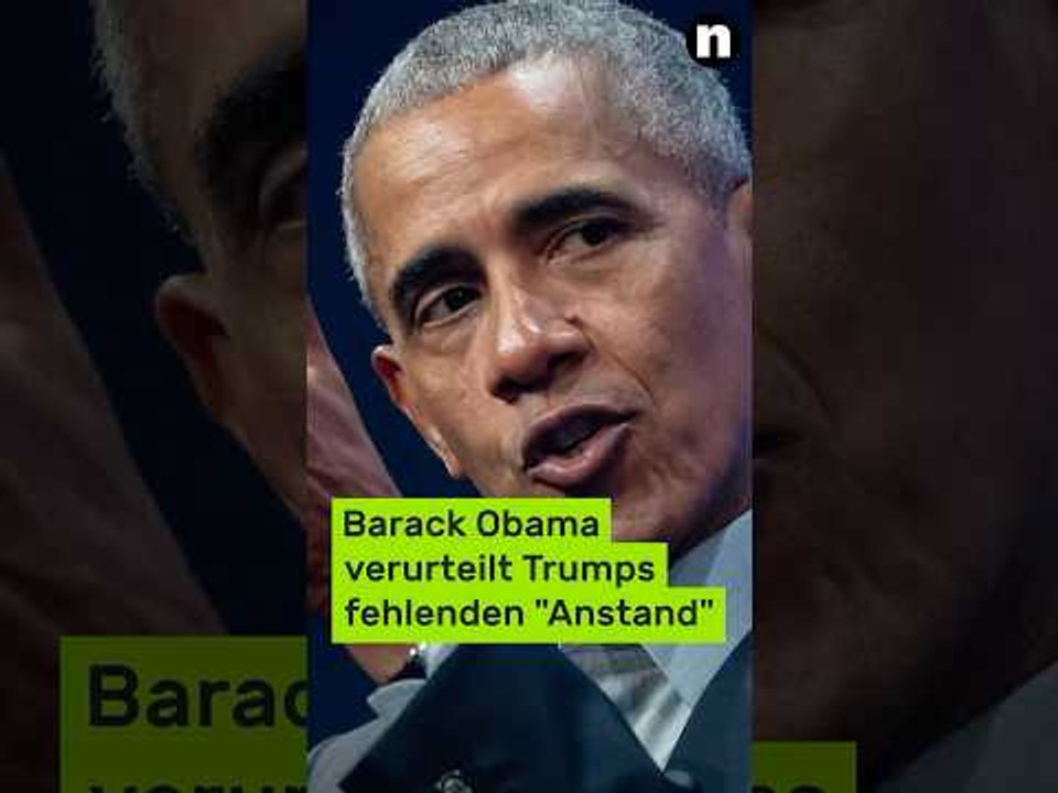 Rassistisches Video: Schweigen gebrochen - Barack Obama verurteilt Trumps fehlenden 'Anstand'