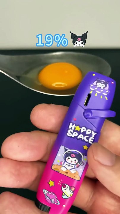 Boiling eggs with a lighter