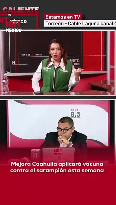 📍 La delegada de Mejora Coahuila informó que durante esta semana se estará suministrando la vacuna contra el sarampión en distintos puntos de la ciudad, con el objetivo de reforzar la prevención en la población 👨‍⚕️.