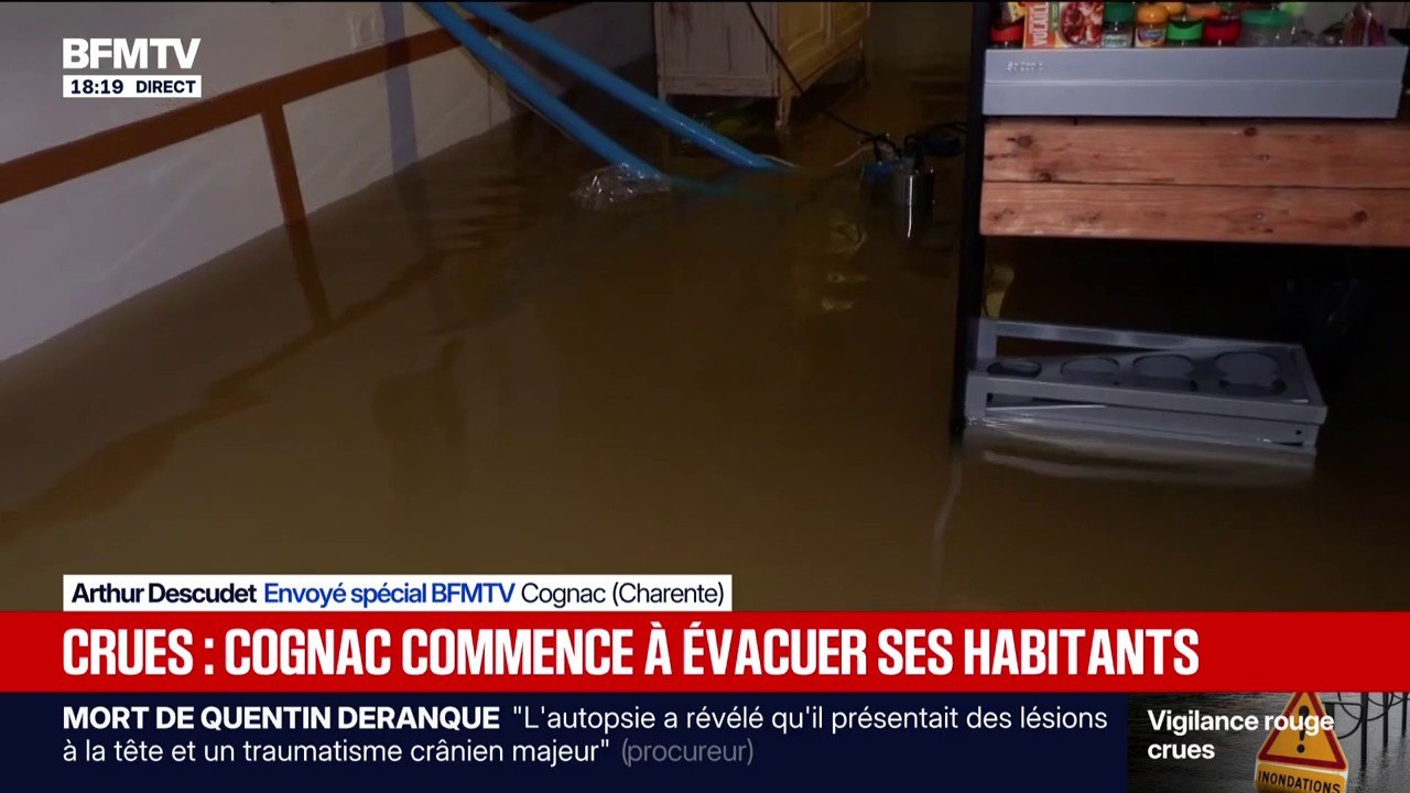 Intempéries/crues : à Cognac, l'évacuation des habitants a commencé