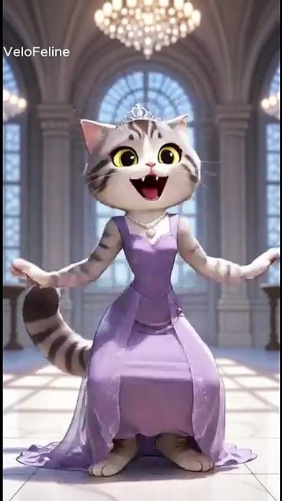 The Ultimate Ballroom Fail! 😂 Lavender Gown vs. Chubby Cat #VeloFeline