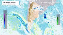 Tormentas en el centro de Argentina: hasta 70 mm y ráfagas de 80 km/h para este martes 17