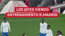 La cúpula del Real Madrid estuvo viendo el entrenamiento del Real Madrid