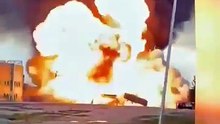 Gas station explosion launches tanker 1000ft. This is something straight out of Final Destination