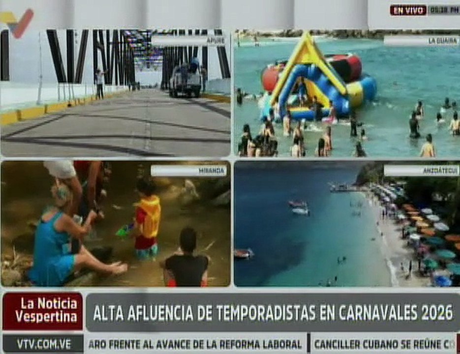 Mirandinos disfrutan con alegría de los Carnavales por la Paz 2026 en el río Pacairigua