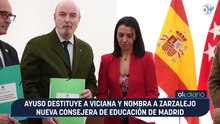 Ayuso destituye a Viciana y nombra a Zarzalejo nueva consejera de Educación de Madrid