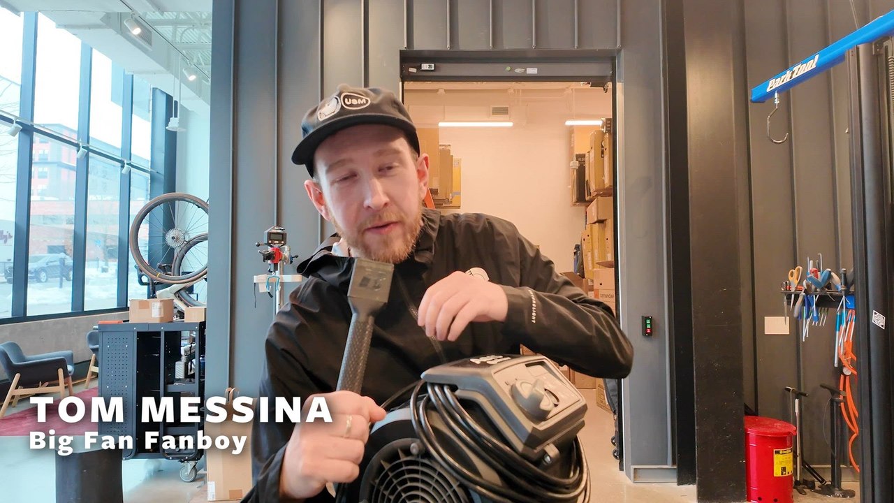 Tom On Trainer Fans | Bicycling