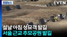 설날 아침 성묘객 발길...서울 근교 추모공원 발길 / YTN