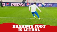 Brahim Diaz shows why his right foot is lethal ahead of Real Madrid Champions League game