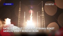 Detik-Detik Roket Falcon 9 SpaceX Lepas Landas, Bawa 29 Starlink ke Orbit Bumi