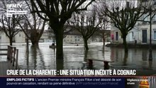 Crues: le niveau de la Charente a atteint 7,71m au plus haut à Cognac