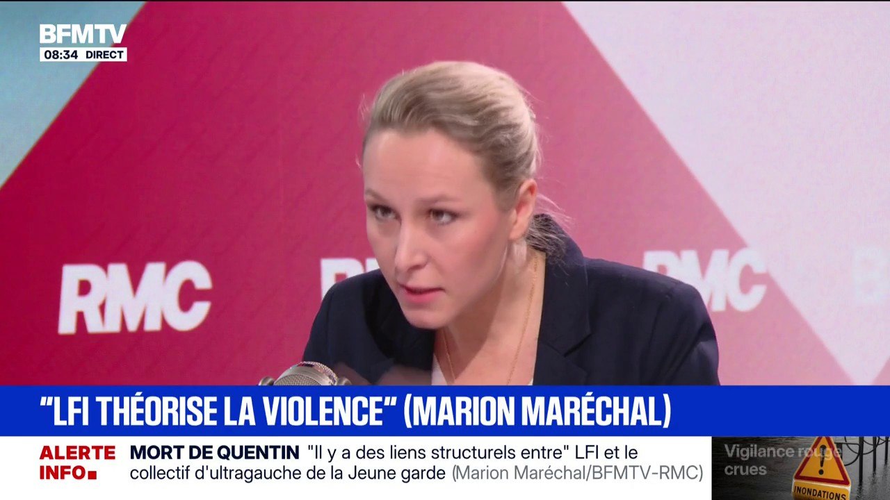 "Statistiquement, la violence d'extrême droite est dérisoire par rapport à la violence d'extrême gauche", soutient Marion Maréchal