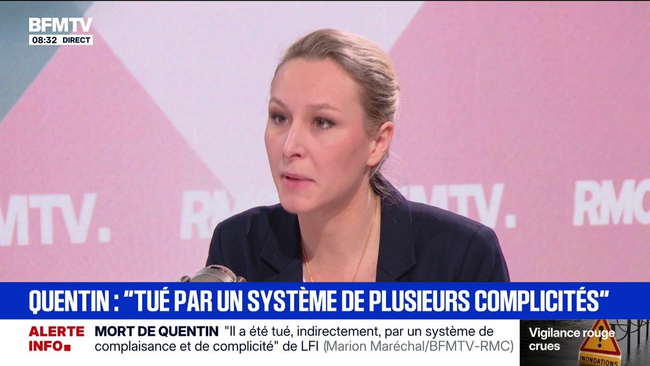Mort de Quentin Deranque: "La Jeune Garde est évidemment utilisée comme un service d'ordre informel" par LFI, affirme Marion Maréchal