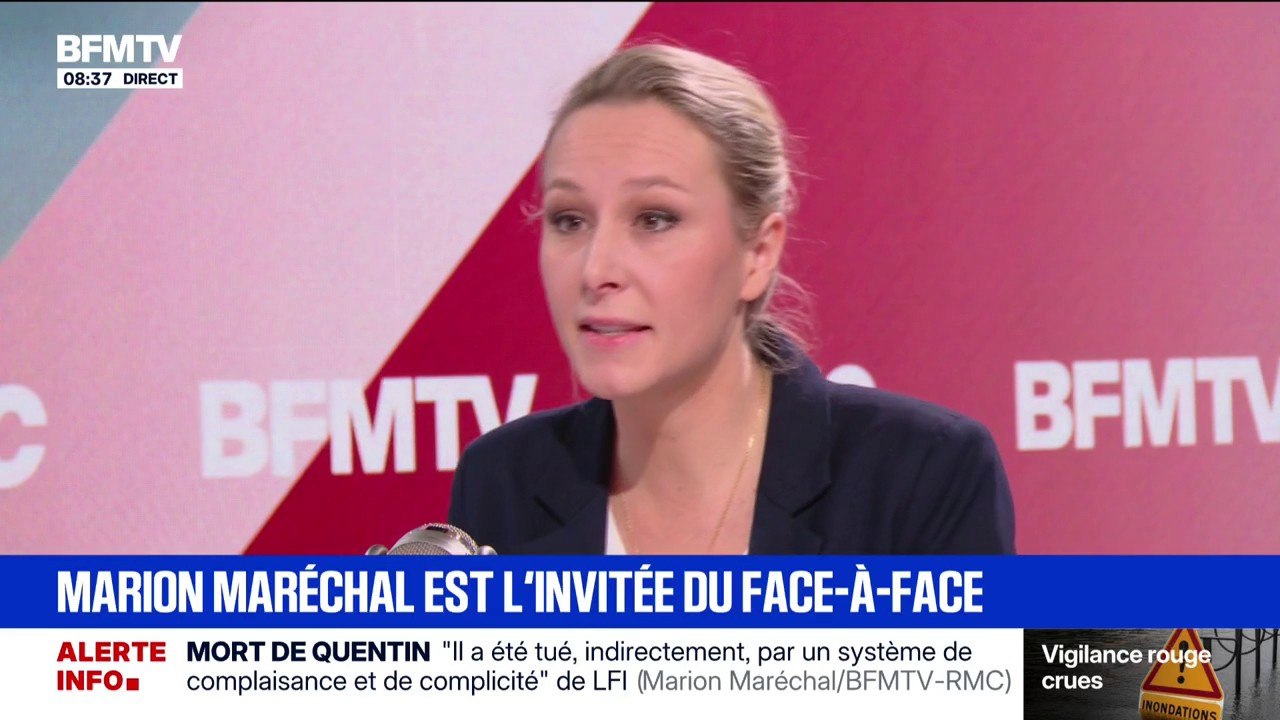 Mort de Quentin Deranque: "Je combats la violence politique d'où qu'elle vienne", assure Marion Maréchal