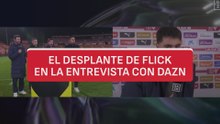El desplante de Flick en la entrevista con DAZN: dejó incrédulo y con esta cara al periodista