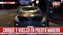 Tremendo choque y vuelco en Puerto Madero: hay varias personas afectadas