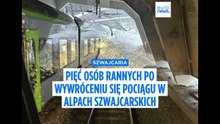 Pociąg wykoleił się w szwajcarskich Alpach w obliczu lawiny, pozostawiając pięć osób rannych