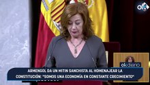 Armengol da un mitin sanchista al homenajear la Constitución: "Somos una economía en constante crecimiento"