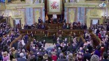 El Congreso recibe a los Reyes con una gran ovación en el homenaje a la Constitución