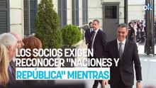Los socios exigen reconocer "naciones y república" mientras Sánchez 'celebra' la Constitución con el Rey