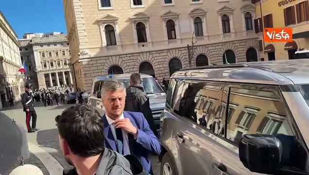 Il Ministro Tajani arriva alla Camera per l'informativa sul Board of Peace