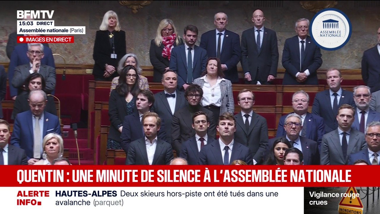 Mort de Quentin: une minute de silence observée à l'Assemblée nationale